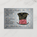 Search for alice in wonderland business cards Mad hatter