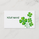Search for four leaf clover business cards Good luck