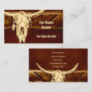 Search for cow skull business cards Cowboy