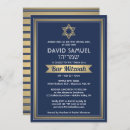 Search for blue and gold bar bat mitzvah invitations Star of david