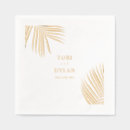 Search for palm leaf napkins Rehearsal dinner