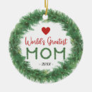 Search for worlds best mom ornaments Mother