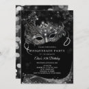 Search for black and silver invitations Party