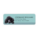 Search for poodle return address labels Watercolor