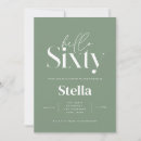 Search for green 60th birthday invitations Typography