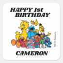 Search for sesame street birthday stickers Colorful kids party
