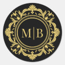 Search for gold wedding stickers Black and gold