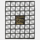 Search for anniversary blankets Black and gold
