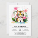 Search for big cat birthday invitations Watercolor