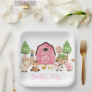 Search for farm birthday plates Pink tractor