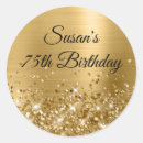Search for 75th birthday stickers Gold