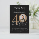 Search for 40th birthday thank you cards Forty