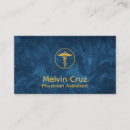 Search for physician assistant business cards Blue