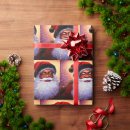 Search for black santa wrapping paper Winter holiday