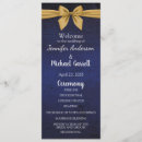 Search for bow and ribbon wedding programs Blue