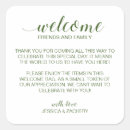 Search for welcome wedding stickers Elegant