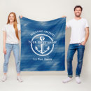 Search for nautical blankets Welcome aboard