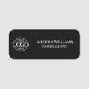 Search for employee name tags Black and white