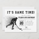 Search for hockey birthday invitations Black