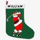 Search for golfer christmas stockings Santa claus