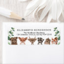 Search for owl return address labels whimsical