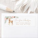 Search for deer return address labels Watercolor