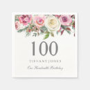 Search for 100th birthday napkins White