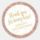 Search for gold thank you stickers Glitter
