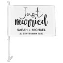 Search for just married car flags Bride and groom