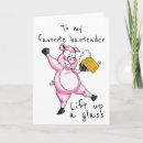 Search for bartender birthday cards Cartoon