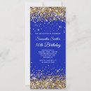 Search for royal blue gold 50th birthday invitations Modern