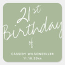 Search for 21st birthday stickers Minimalist