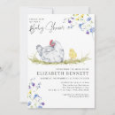 Search for chicken baby shower invitations Watercolor