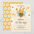 Search for bumble bee 1st birthday invitations Cute