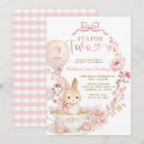 Search for baby girl second birthday invitations Bunny