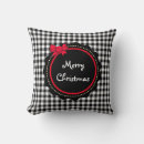 Search for black and white christmas pillows Checkered