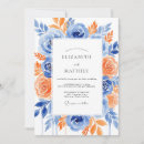 Search for blue and orange wedding invitations Summer