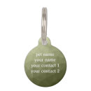 Search for olive pet tags Green