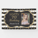 Search for black and white stripes banners Happy birthday
