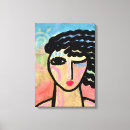Search for abstract woman face canvas prints Colorful