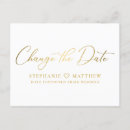 Search for change of date wedding announcement cards Gold