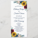 Search for flower wedding programs rustic