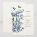 Search for french country wedding invitations Toile de jouy