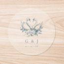 Search for clear wedding stickers Vintage