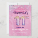 Search for 11 year old girl birthday invitations 11th