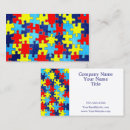 Search for autism business cards Awareness