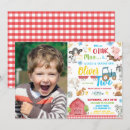 Search for farm animal birthday invitations Watercolor farm animals