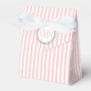Search for pink and white striped favor boxes Elegant