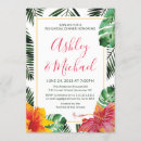 Search for luau rehearsal dinner invitations Palm leaves