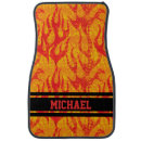Search for flame car floor mats Red